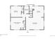 Floor plan showcases a spacious primary bedroom, living room, and kitchen with a bedroom and bathroom close by at 7060 Avrum Dr, Denver, CO 80221