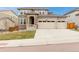 Charming two-story home featuring stone accents, a three-car garage, and a well-manicured lawn at 80 Back Nine Dr, Castle Pines, CO 80108