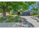Charming one-story home featuring lush landscaping and a brick walkway leading to the front door at 11788 E Atlantic Pl, Aurora, CO 80014
