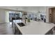 Open kitchen with an island, quartz countertops, stainless steel appliances, and a dining area at 14290 Hop Clover St, Parker, CO 80134