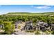 Panoramic aerial view showcasing the neighborhood's luxury homes and green surroundings at 3147 Juniper Ct, Golden, CO 80401