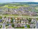 Expansive aerial view of a neighborhood with well-maintained homes and beautiful green spaces at 2833 Open Sky Way, Castle Rock, CO 80109