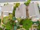 Aerial view of a home showcasing the roof, landscaping, and backyard layout at 2833 Open Sky Way, Castle Rock, CO 80109