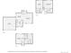 Three level floor plan with a garage, kitchen, living area, 3 bedrooms, and 2 baths at 19624 E Girard Dr, Aurora, CO 80013