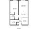 Floor plan showing a living room, bedroom, office, kitchen, and bath at 9650 Huron St # 22, Thornton, CO 80260
