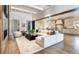 Open-concept living room flowing into the gourmet kitchen with high end finishes at 2260 S Jackson St, Denver, CO 80210