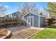 Storage shed nestled in the backyard, providing extra space at 10894 Depew Pl, Westminster, CO 80020
