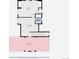 Upstairs floor plan featuring a bedroom, sitting room, bath, and a spacious balcony at 2931 W 20Th Ave, Denver, CO 80211