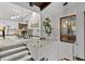 An elegant dining area featuring modern lighting, a skylight, and stylish decor at 1290 S Lininger Dr, Golden, CO 80401