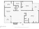 Detailed floor plan of a home showcasing the layout of two bedrooms, two bathrooms, kitchen, decks, dining room, and entry at 6251 Willow Ln, Boulder, CO 80301