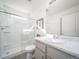 Bathroom with shower, toilet, and vanity at 45004 Sunflower Ln, Bennett, CO 80102