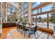 Bright dining area with large windows and mountain views at 127 Windwood Cir, Breckenridge, CO 80424