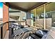 Cozy outdoor patio with comfortable seating and views of the surrounding area at 15606 W Girard Ave, Morrison, CO 80465