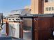 Close-up of the outdoor grill area, complete with a stainless steel grill and convenient built-in mini fridge at 1792 Wynkoop St # 508, Denver, CO 80202