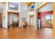 Inviting foyer with hardwood floors, high ceilings, and access to various rooms at 8456 N Sundown Trl, Parker, CO 80134
