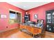 Office space with custom desk, hardwood floors, and an expansive view at 8456 N Sundown Trl, Parker, CO 80134