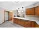 Spacious kitchen with abundant counter space and hardwood cabinets at 87 Elmgreen Ln, Evergreen, CO 80439