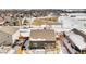 Aerial view of a home with a backyard patio area and fencing at 9121 Harlequin Cir, Frederick, CO 80504