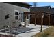 Backyard featuring a modern pergola with a defined patio space, perfect for outdoor relaxation and entertaining at 9121 Harlequin Cir, Frederick, CO 80504