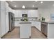Modern kitchen featuring white cabinets, stainless steel appliances, and center island with sink at 5179 S Fairplay St, Aurora, CO 80015