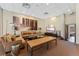 Community lounge with comfortable seating and a large TV at 1250 N Humboldt St # 1002, Denver, CO 80218