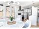 Eat-in kitchen featuring stainless steel appliances, and a white island at 2435 S Meade St, Denver, CO 80219