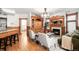 Inviting living room featuring hardwood floors, fireplace, and classic wooden accents at 1022 N Pearl St # 202, Denver, CO 80203