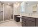 Spa-like bathroom with double vanity and large shower at 3969 Bowline Ct, Castle Rock, CO 80108