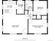 Floor plan depicting two bedrooms, bathroom, kitchen, living room, and laundry room at 1177 Wabash St, Denver, CO 80220