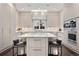 Bright kitchen with a large center island, modern appliances, and lots of cabinet space at 450 Steele St, Denver, CO 80206