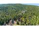 Lush, dense forest with scattered residences offers a secluded mountain lifestyle at 25357 Snyder Ave, Conifer, CO 80433