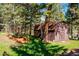 Lawn shed and planting beds in the backyard at 25357 Snyder Ave, Conifer, CO 80433