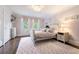 Charming bedroom with hardwood floors, a stylish rug, and bright windows complemented by delicate decor at 4535 E Montview Blvd, Denver, CO 80207