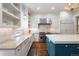 Bright kitchen with granite countertops, white cabinets, and stainless steel appliances at 4535 E Montview Blvd, Denver, CO 80207