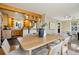Dining room that connects to an open kitchen and features a stylish table at 2255 18Th St, Boulder, CO 80302