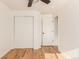 Bright bedroom with wood floors and spacious closet at 11082 Callaway Rd, Parker, CO 80138