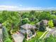 Stunning aerial view of a beautiful home with lush landscaping, mature trees, and a well-manicured lawn at 1321 Ruby Way, Longmont, CO 80504