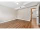 Bedroom featuring modern wood flooring and neutral walls at 6721 Quay Ct, Arvada, CO 80003