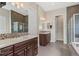 Double vanity bathroom with a soaking tub and separate shower at 15994 La Plata Peak Pl, Broomfield, CO 80023