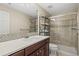 Basement bathroom with walk-in shower at 15994 La Plata Peak Pl, Broomfield, CO 80023