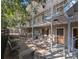 A beautiful courtyard with multiple units and seating at 1135 N Elizabeth St # 102, Denver, CO 80206