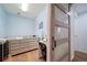 Dedicated craft room with custom cabinet storage and natural light at 5631 Silver Bluff Ct, Parker, CO 80134
