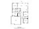 Detailed floor plan showcasing the layout of the home, including dimensions of rooms, garage, and patio at 410 Clover Ct, Frederick, CO 80530