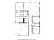 Detailed floor plan featuring a spacious primary bedroom, living room, kitchen, three bedrooms, three bathrooms, and a garage at 410 Clover Ct, Frederick, CO 80530