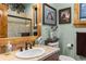 Charming bathroom with single sink and shower at 1138 County Road 65, Evergreen, CO 80439