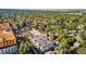 Aerial view of townhomes, construction site, and cityscape at 2325 S High St, Denver, CO 80210