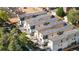 Aerial view of modern townhome community at 2325 S High St, Denver, CO 80210