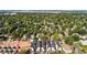 Aerial view of new townhomes nestled in a residential area at 2325 S High St, Denver, CO 80210