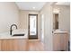 Laundry room with sink, counter space and access to outdoor space at 2325 S High St, Denver, CO 80210