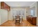 Bright dining area with wood floors and built-in cabinetry at 13471 Cascade St, Broomfield, CO 80020